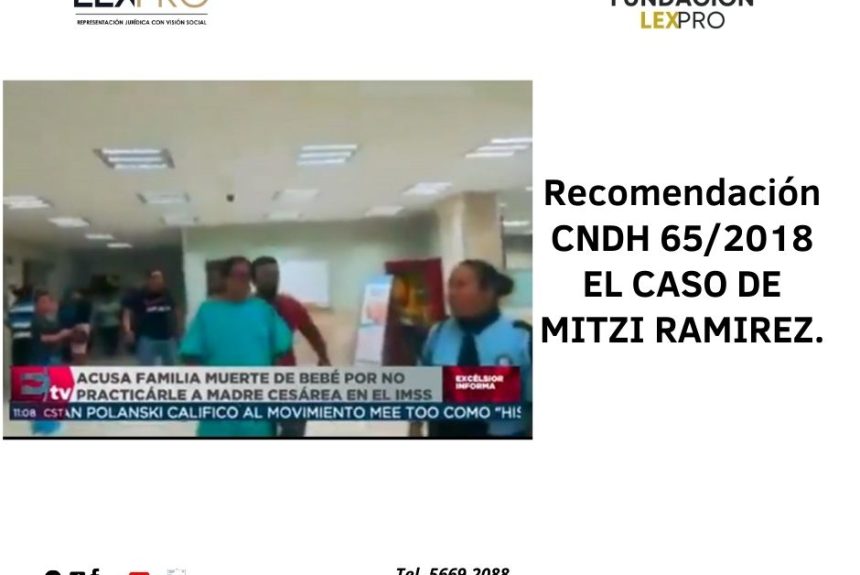 Recomendación CNDH 65/2018 Caso Mitzi Ramírez