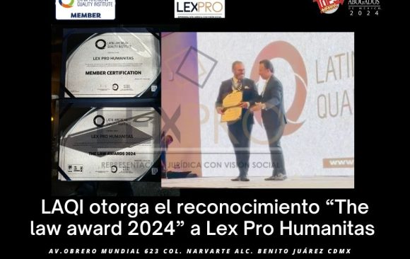 LAQI otorga el reconocimiento “The law award 2024” a Lex Pro Humanitas