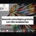 Atención psicológica gratuita LEX PRO HUMANITAS.